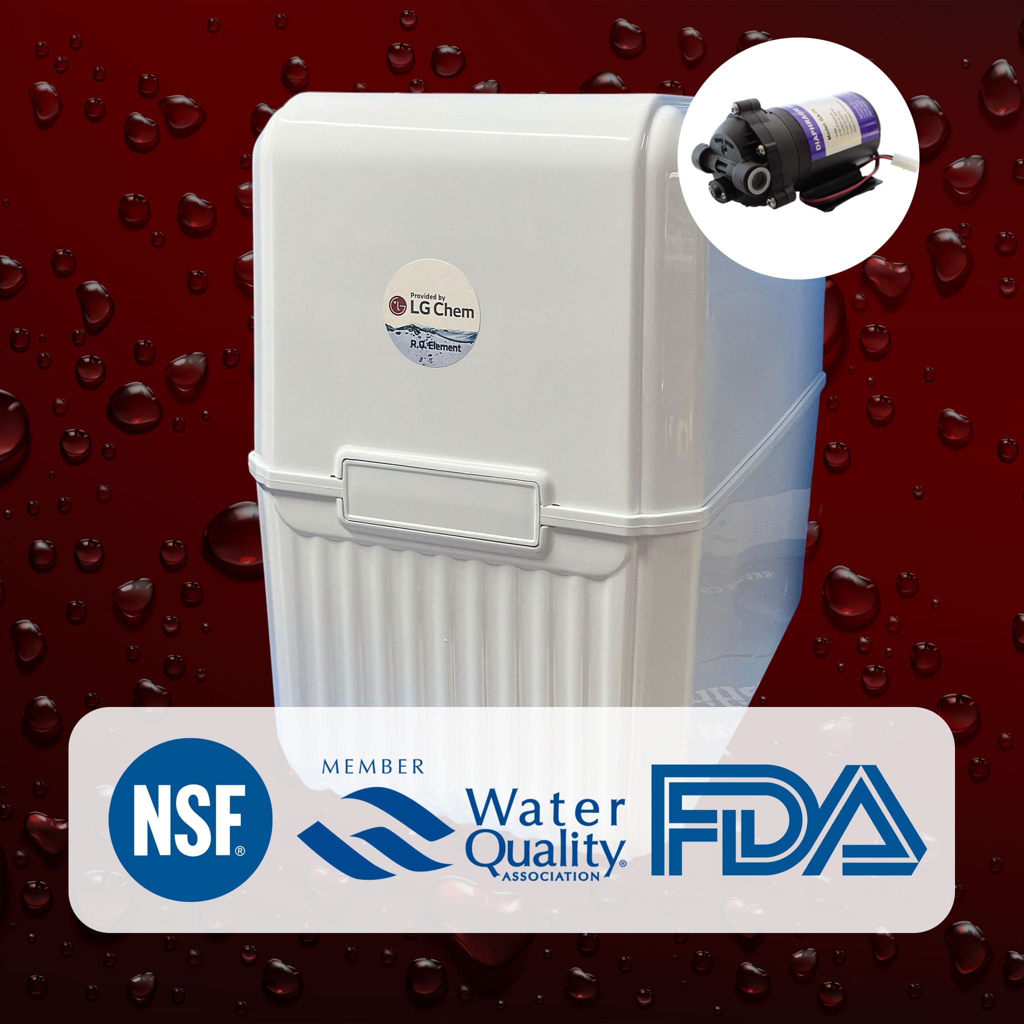 LG 8 Litre Pompalı Su Arıtma Cihazı – LG Chem, FDA ve NSF Onaylı → LG Su Arıtma Cihazları Pompalı LG 8 Litre Su Arıtma Cihazı – FDA ve NSF Sertifikalı